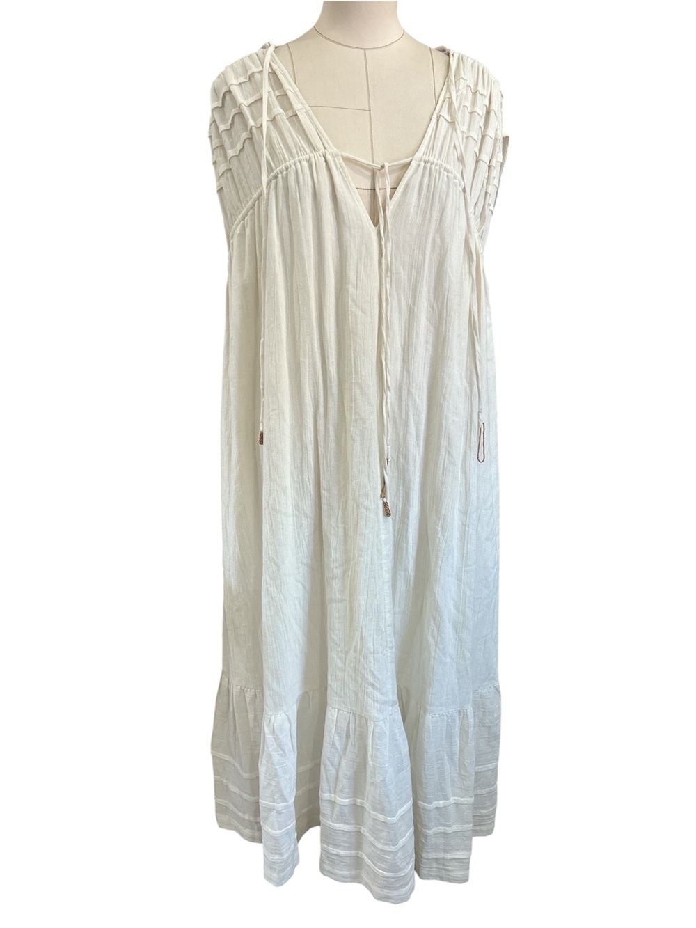 Free People In The Mood for This bohemian cotton midi dress Size Medium - Picture 3 of 10